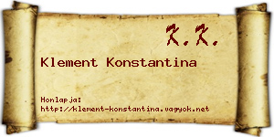 Klement Konstantina névjegykártya